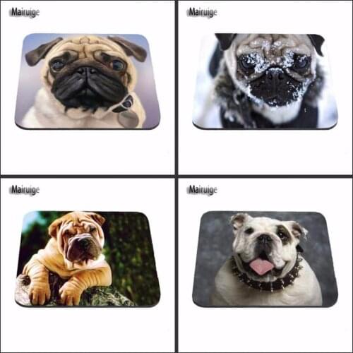 2017 HOT Selling Cut pug dog Picture Anti-Slip Laptop PC Mice Pad Mat Mousepad For Optical Laser Mouse Promotion