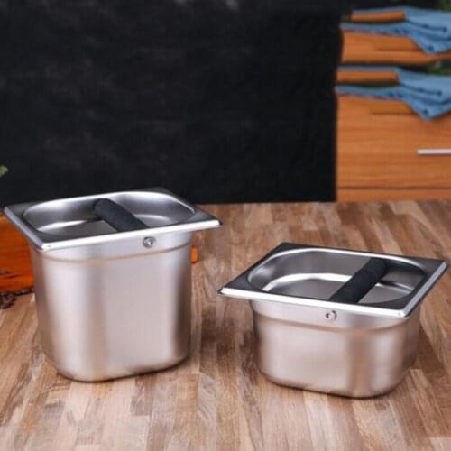 Coffee Knock Box Espresso Container Recycle Holder Grind Coffee Bean Box Creative Coffee Set With Stainless Steel Coffee Buckets