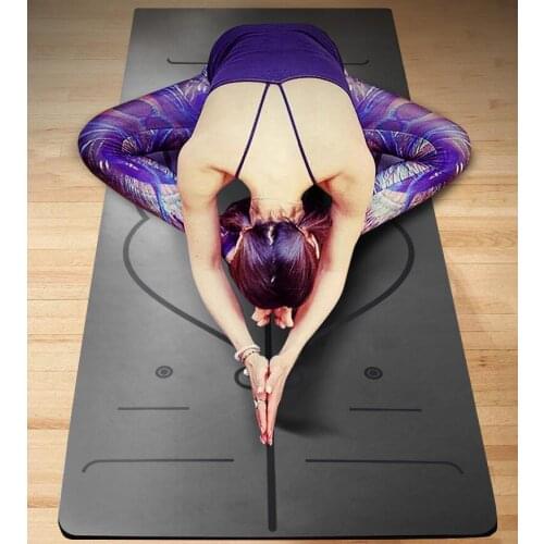 Natural rubber Yoga Mat Enlarged Fitness Mat non-slip Yoga Mat Gym Exercise Mat with Position Line Pad Pilates mat free yoga bag
