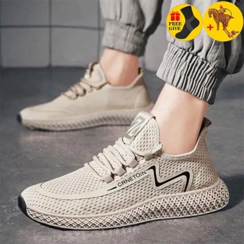 Fashion Mens Sneakers Lightweight Men Casual Shoes Summer Breathable Male City Office Footwear Lace Up Walking Shoe Sneaker