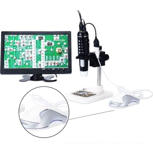 Mouse control 1X-1000X 8 Led 1080P HDMI TF card Adjustable digital USB microscope for soldering tool bga SMT phone watch repair