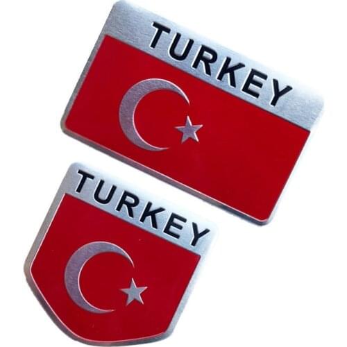 Turkey Flag Emblem Badge Car Styling Motorcycle Sticker Decal for SUZUKI Honda Toyota Nissan Mazda Mitsubishi