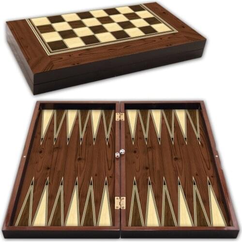 SERESSTOREE Star Cafe Backgammon Walnut Oversized-board game-undefined-portable foldable table-fun