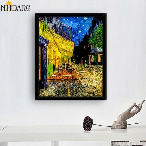 Cafe Modern Impressionism Famous Artist Vincent Van Gogh Art Print Poster Wall Picture Canvas Oil Painting Restaurant Home Decor