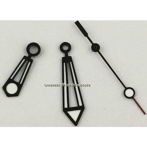 2021 Goutent New Black watch hand Green luminous fit NH35 NH36 NH35A movement