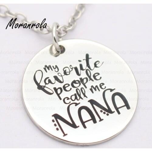New arrive"My Favorite People Call Me Mimi&nana &yaya&mamaw "Copper necklace keychain charm Mothers Day jewelry for grandma
