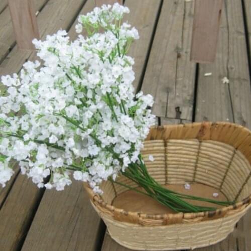 Plastic Artificial Cloth Flower Hipsofia Artificial Flower Wedding Bouquet Boho Preserve Floral For Wedding Home Decoration
