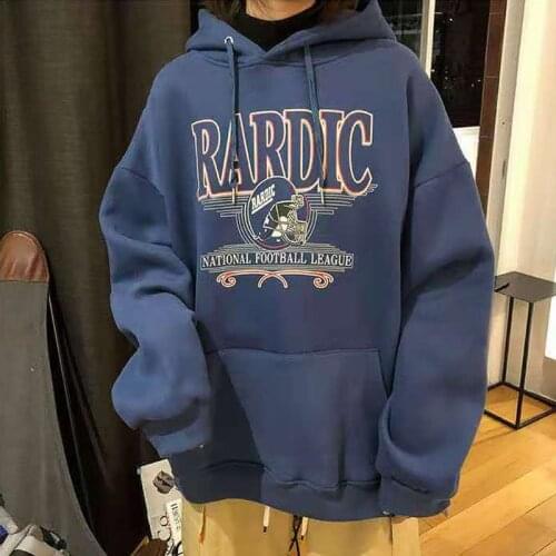 Plus velvet thick hooded sweatshirt womens autumn winter new loose Streetwear women tops harajuku hoodie 2020 Big Size