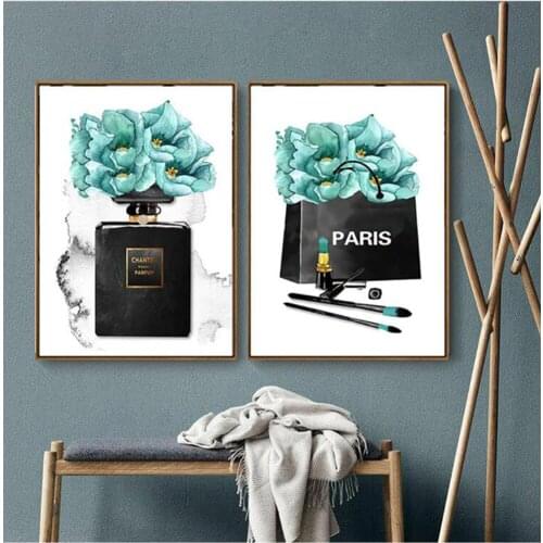 Full square/round Diamond 5D DIY Diamond painting Nordic fashionBlue flower Lpstick 3D Embroidery cross stitch mosaic artist