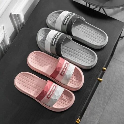 Couple Multi-plane Upper Slippers Men Women Thick Soft Bottom Slides Male Female Bathroom Anti-slip Sandals Living Room Shoes