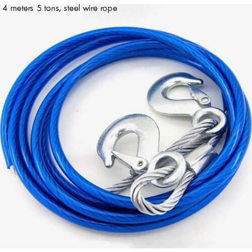 4 Meters 5 Tons Synthetic Winch Rope Winch Cable Car Tow Recovery Cable Winch Line Cable for Off-road Vehicle Truck SUV
