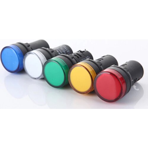 Free shipping 5PCS AD16-22D/S LED Power Indicator 22mm AC220V Signal Light Pilot Lamp