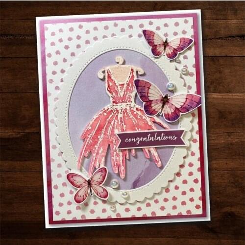 Ladies Dress Flowers Animals Metal Cutting Dies&Coordinating Stamps For Scrapbooking Craft Die Cut Card Making Embossing Stencil