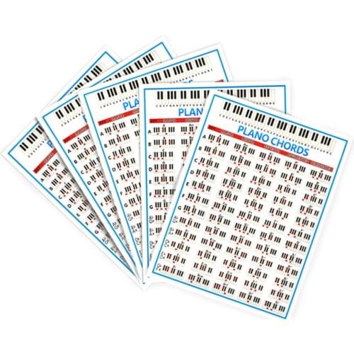 Tablature Piano Chord Practice Sticker 88 Key Beginner Piano Fingering Diagram Large Piano Chord Chart Poster For Students