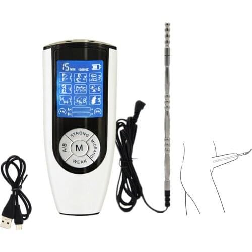 Dual Output Host Electro Shock Feeling Penis Plug Electric Stimulator Urethral Catheter Sounds Dilator PenisPlug Sex Toy For Man