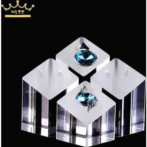 4 Pcs/set Earrings Ring Pendant Display Acrylic Transparent Stand Jewelry Storage Display Props Counter Window Display Showcase
