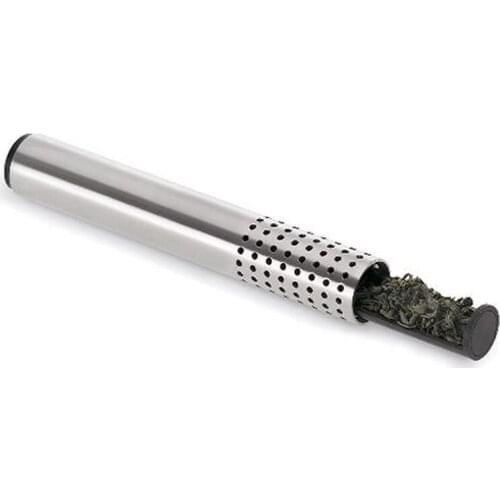 High Quality Stainless Steel Push-pull Green Tea Bag Strainer Infuser Stick Teapot Accessories