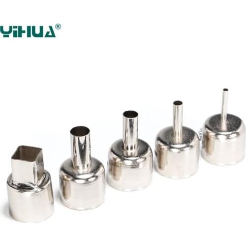 YIHUA 5 Pieces/set Hot Air Gun Nozzle Welding Nozzle for Soldering Station