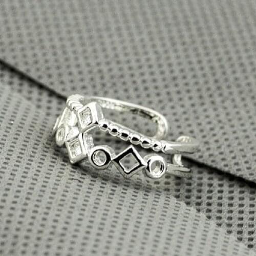 Send box Details about 925 silver classic fashion fine jewelry Crown ring Size OPEN J19 Wholesale free shipping