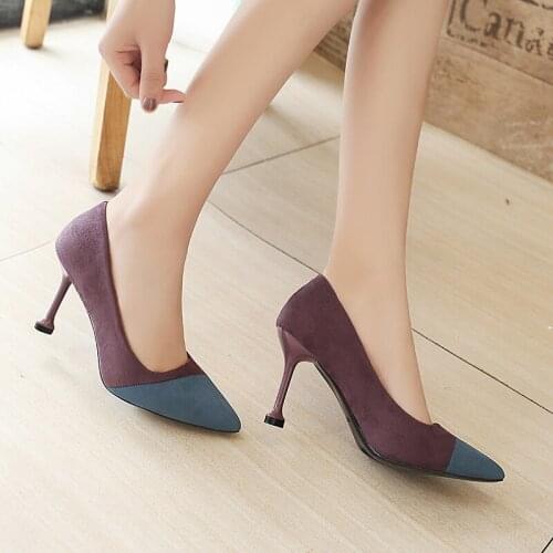 Women Pumps High heels the stars will have a high color matching fashion and low help Womens occupation shoes W32-17
