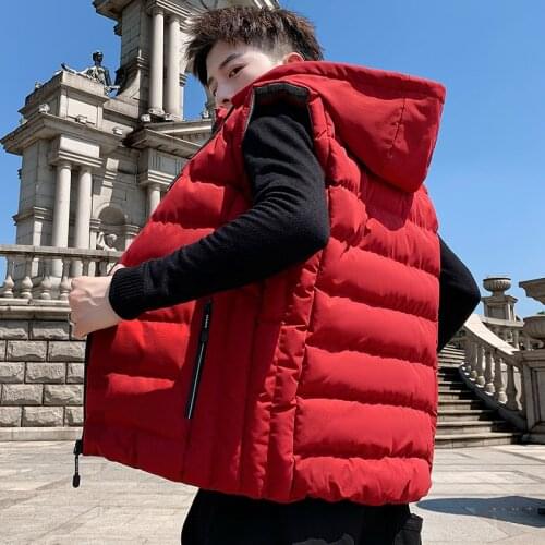 Men New Stylish Vest Autumn Winter Vests Mens Plus Size Warm Sleeveless Jacket Men Winter Waistcoat Mens Vest Hood Casual Coats
