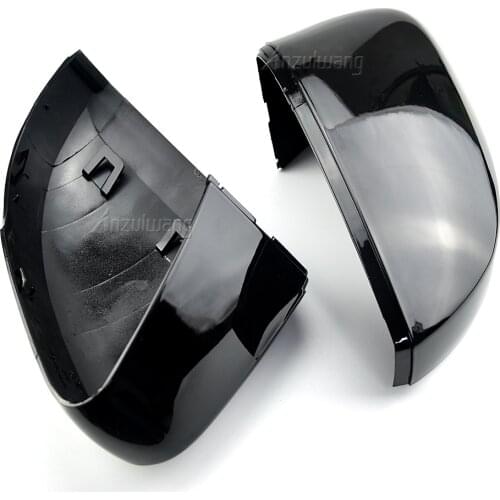2 pieces For Volkswagen VW Polo MK5 6C with indicator ABS Side Rear view Mirror Cover Replacement Caps Shell Trim Black