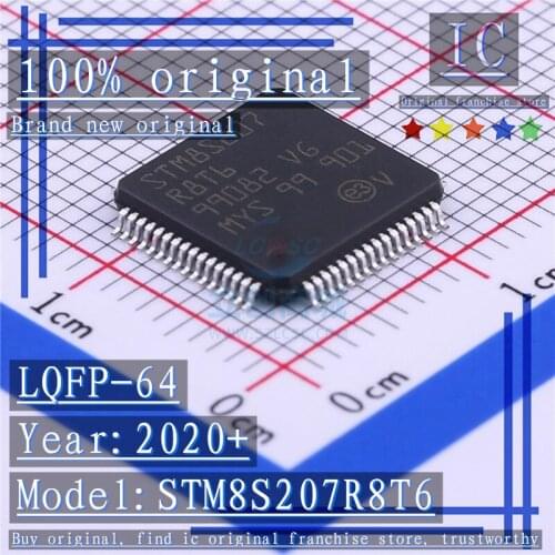 2020+ 100% Brand new original 1PCS-5PCS STM8S207R8T6 LQFP-64 Microcontroller chip