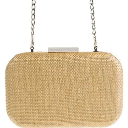 2020 handmade weave evening clutch bags patchwork wedding banquet bags with chain dinner wallets drop shipping MN1631