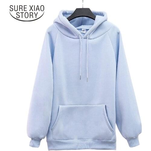 2021 Winter Clothes Women Pullover Hoodie Women Sweatshirts Warm Pocket Hooded Jacket Oversize Lady Pullovers Korean Tops 11618