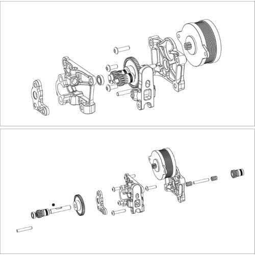 28EA Sherpa Mini Extruder KIT Light Weight BMG Extruder SLS PA12 Parts Compatible with Voron 2.4 V0 Ender 3 CR-10 3D Printer