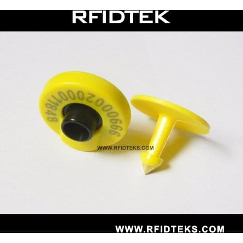 AET02 RFID ANIMAL EAR TAG for ANIMAL IDENTIFICATION ISO 11784 and 11785 compliant FDX-B 134.2KHZ with EM4305 Chip