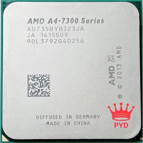AMD A4-Series A4 7350B 7300 7350 3.4 GHz Qual-Core CPU Processor AD735BYBI23JA Socket FM2