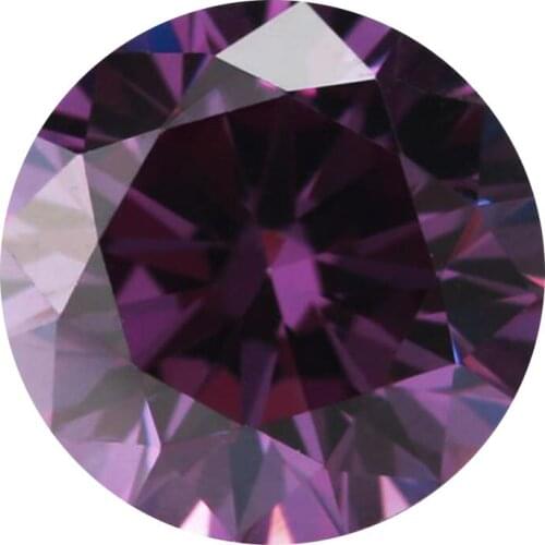 Free shipping wholesale 1000pcs/lot 0.8-3.0mm Cubic Zirconia pure purple round perfect cut CZ stone