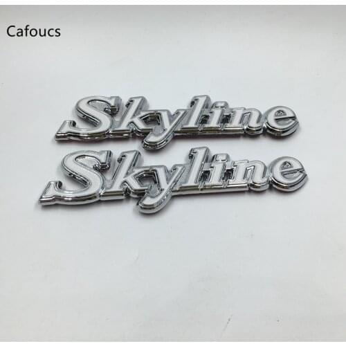 Cafoucs For Nissan Skyline GTR GT-R Emblems Fit for C210 C110 240k Datsun Badge Namaplate 3d Stickers