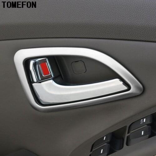 For HYUNDAI IX35 2010 - 2013 2014 ABS Chrome Car Interior Trim Door Handle Bowl Decoration Cover Trims Car Styling Accessories