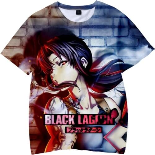 Black Lagoon T shirt Women Men Summer Short Sleeve Fashion T-shirts 3D Prints Hot Sale Anime Casual Streetwear Tops