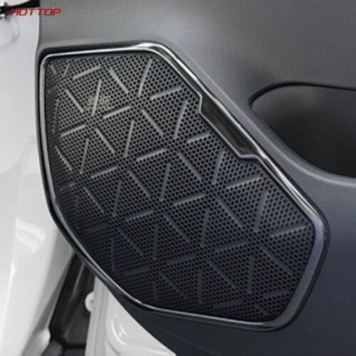 Stainless Steel Interior Door Speaker Ring Box Frame For Toyota RAV4 2019 2020 5th