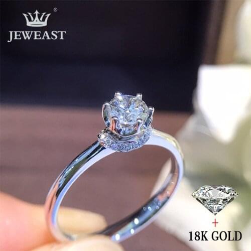 Natural Diamond 18K Gold Pure Gold Ring Beautiful Gemstone Ring Good Upscale Trendy Classic Party Fine Jewelry Hot Sell New 2020