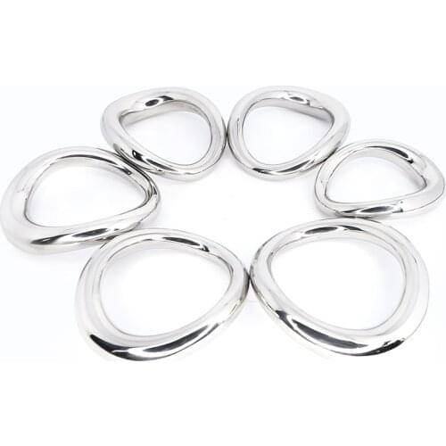 Stainless Steel Ball Stretcher Cock Ring Penis Bondage Lock Heavy Male Metal Scrotum Delay Ejaculation BDSM Sex Toy Men
