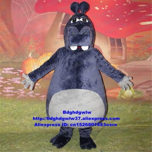 Grey Hippo River Horse Hippopotamus Mascot Costume Adult Cartoon Character Album Of Painting Opening Gifts Celebration zx2180