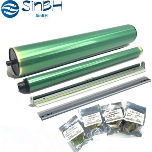1Set Long Life CMYK OPC Drum Chip For Konica Minolta bizhub C451 C452 C550 C552 C650 C652 C650 C654 C754 OPC Drum Cleaning Blade