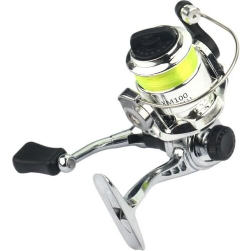 Upgraded XM100 Mini Metal Fishing Reel Spinning Wheel Bearing Fish Tackle Gear For Trout Jigging Pesca Bass Fishing Tackle