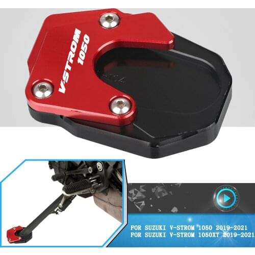 Motorcycle Kickstand Side Stand Extension V STROM 1000 Enlarger Pad Plate For SUZUKI V-STROM 1050 VSTROM 1050XT 2019 2020 2021
