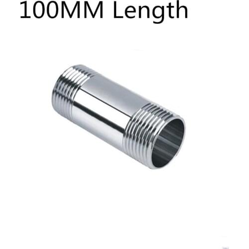 Male Threaded Stainless Steel SS 304 Pipe Fittings 100MM Length 1/4" DN8 3/8" DN10 1/2" DN15 3/4" DN20 1" DN25 1-1/4" DN32