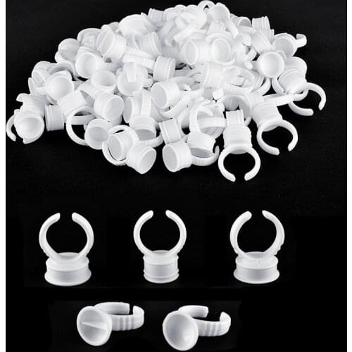 Disposable Eyelash Extension Glue Rings Holder Tool Eyelash Extension container Tattoo Pigment Professional Makeup Disposable Ad