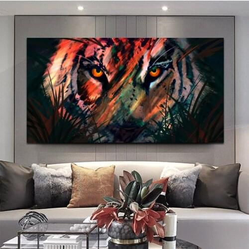 SELFLESSLY Tiger Posters And Prints Wall Pictures Colorful Abstract Canvas Painting Home Decor For Living Room Animal Painiting
