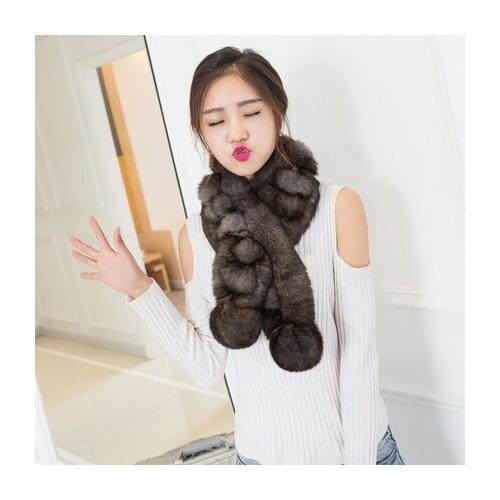 Plush rabbit fur scarf ladies autumn and winter Korean version of the wild thick shawl fur collar collar to keep warm and cold