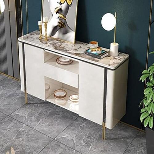 Italian style light luxury imported rock board dining side cabinet cupboard modern minimalist living room entrance hall cabinet