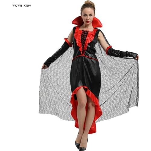 Sexy Women Halloween Vampire Costumes Female Queen Cosplays Carnival Purim parade Masquerade Nightclub Bar Role play party dress