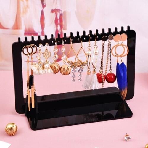 Jewelry Display Rack Acrylic Rectangle Earrings Organizer Holder Stand Storage